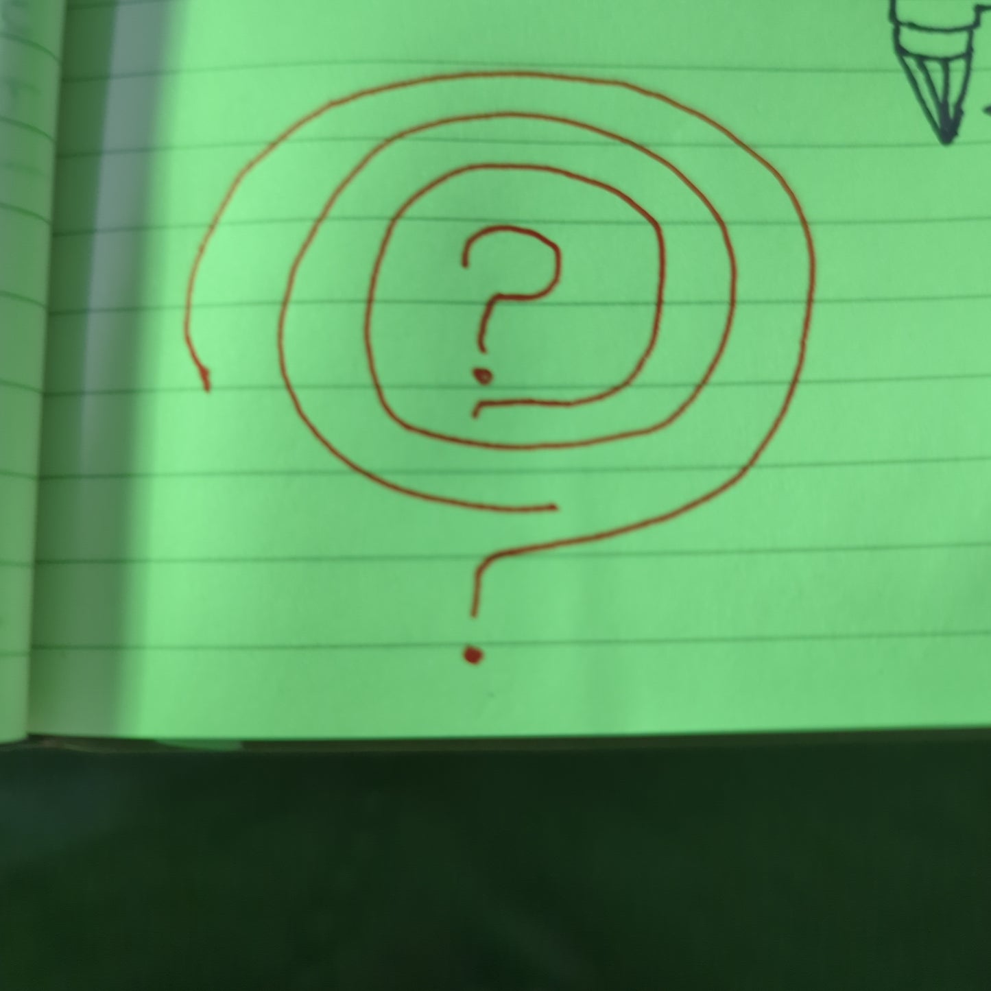Question mark labyrinth inside of a question mark of question marks wall poster